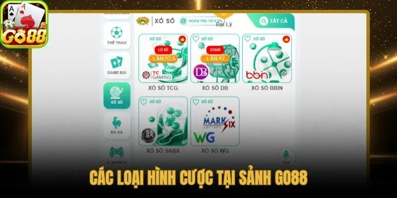 Ba loại hình cược phủ rộng mọi phong cách