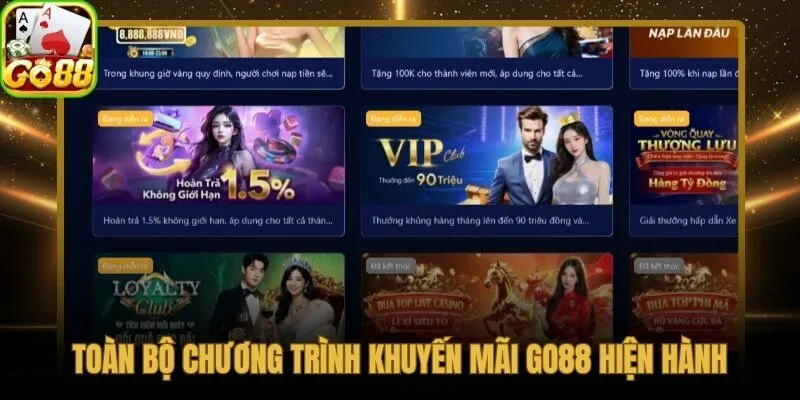 Bốn nhóm khuyến mãi Go88 dành cho người mới lẫn người chơi lâu năm