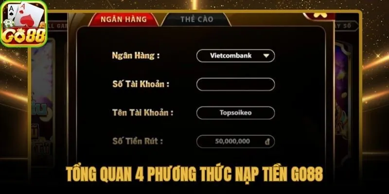 4 cổng nạp tiền hạn mức và tốc độ so sánh trực tiếp